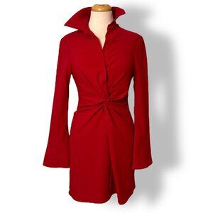 Cinq à Sept Red Long Sleeve Dress
